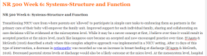 NR 500 Week 6 Systems-Structure and Function