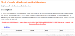 AL 58 y o male with chronic medical disorders.