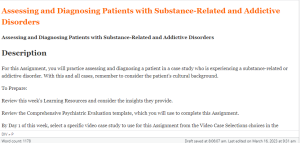 Assessing and Diagnosing Patients with Substance-Related and Addictive Disorders