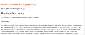 Bio2015 Human Pathophysiology