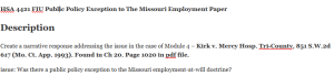 HSA 4421 FIU Public Policy Exception to The Missouri Employment Paper