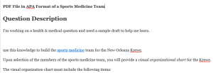 PDF File in APA Format of a Sports Medicine Team