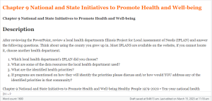 Chapter 9 National and State Initiatives to Promote Health and Well-being