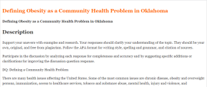 Defining Obesity as a Community Health Problem in Oklahoma
