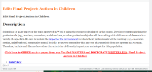 Edit Final Project Autism in Children