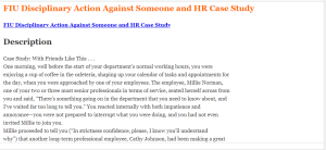 FIU Disciplinary Action Against Someone and HR Case Study