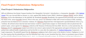 Final Project I Submission Malpractice