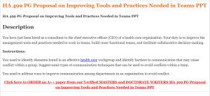 HA 499 PG Proposal on Improving Tools and Practices Needed in Teams PPT