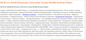 HCM 101 Saudi Electronic University Varian Health Systems Paper