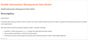 Health Information Management Data Model