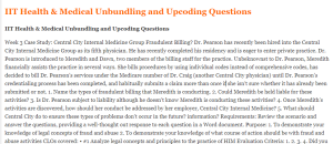IIT Health & Medical Unbundling and Upcoding Questions