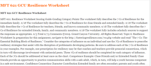 MFT 621 GCU Resilience Worksheet