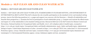 Module 2 - SLP CLEAN AIR AND CLEAN WATER ACTS