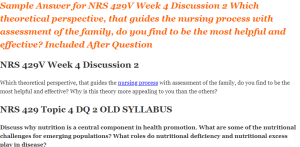 NRS 429V Week 4 Discussion 2 Which theoretical perspective, that guides the nursing process with assessment of the family, do you find to be the most helpful and effective?