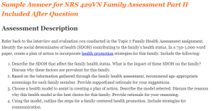 NRS 429VN Family Assessment Part II