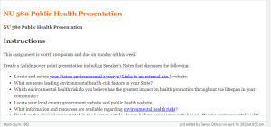 NU 580 Public Health Presentation