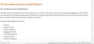 NU 621 Breast Cancer-Final Project 
