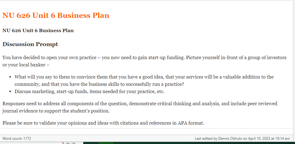 what is a business plan scholarly articles