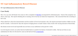 NU 636 Inflammatory Bowel Disease