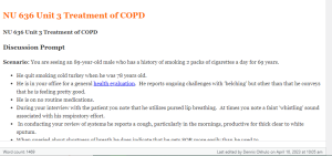 NU 636 Unit 3 Treatment of COPD