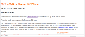 NU 674 Unit 10 Clinical SOAP Note