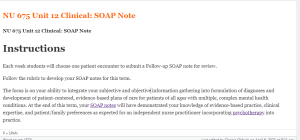 NU 675 Unit 12 Clinical SOAP Note