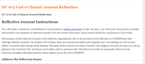 NU 675 Unit 6 Clinical Journal Reflection