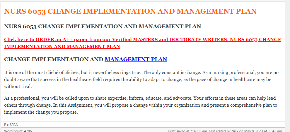 nurs 6053 week 6 assignment