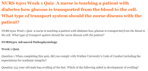 NURS 6501 Week 1 Quiz