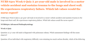 NURS 6501 Week 6 Quiz