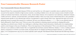 Non-Communicable Diseases Research Poster
