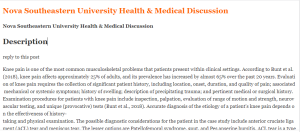Nova Southeastern University Health & Medical Discussion
