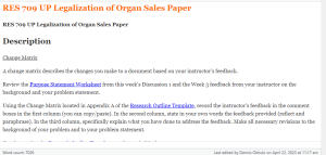RES 709 UP Legalization of Organ Sales Paper