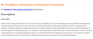 RU Healthcare Information Technology Presentation