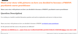 Share your story with pictures on how you decided to become a PMHNP. psychiatric nurse practitioner