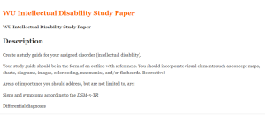 WU Intellectual Disability Study Paper