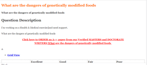 What are the dangers of genetically modified foods 