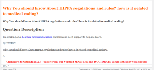 Why You should know About HIPPA regulations and rules how is it related to medical coding