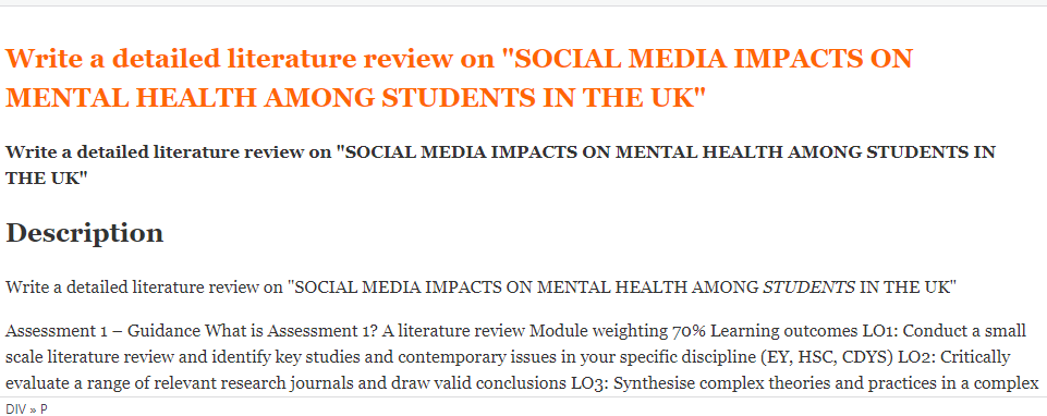 literature review on social media