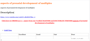 aspects of prenatal development of multiples