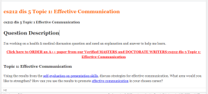 cs212 dis 5 Topic 1 Effective Communication