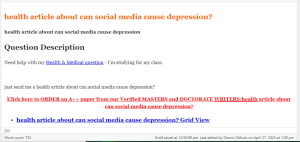 health article about can social media cause depression