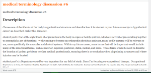 medical terminology discussion #6