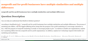 nonprofit and for-profit businesses have multiple similarities and multiple differences