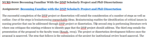 NURS 8000 Becoming Familiar With the DNP Scholarly Project and PhD Dissertations