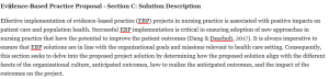 Evidence-Based Practice Proposal - Section C: Solution Description