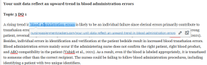 Your unit data reflect an upward trend in blood administration errors