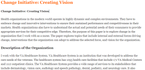 Change Initiative Creating Vision