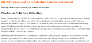 Identify tools used for conducting a needs assessment