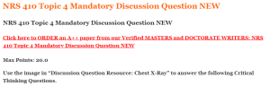 NRS 410 Topic 4 Mandatory Discussion Question NEW